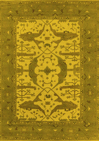 Oriental Yellow Industrial Rug, urb1653yw