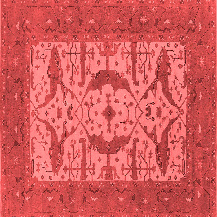 Machine Washable Oriental Red Industrial Rug, wshurb1653red