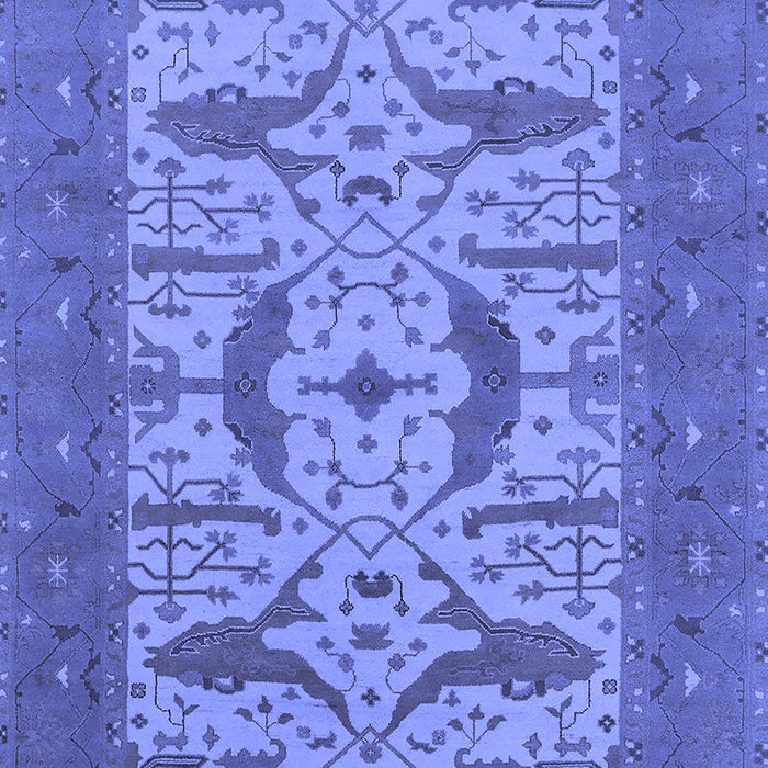 Machine Washable Oriental Blue Industrial Rug, wshurb1653blu