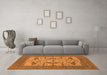 Machine Washable Oriental Orange Industrial Area Rugs in a Living Room, wshurb1653org