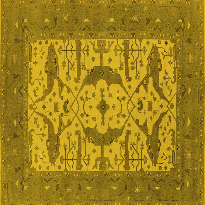 Square Oriental Yellow Industrial Rug, urb1653yw