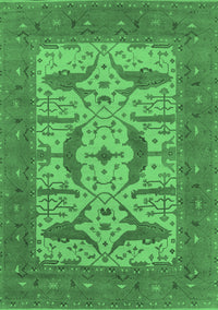 Oriental Emerald Green Industrial Rug, urb1653emgrn