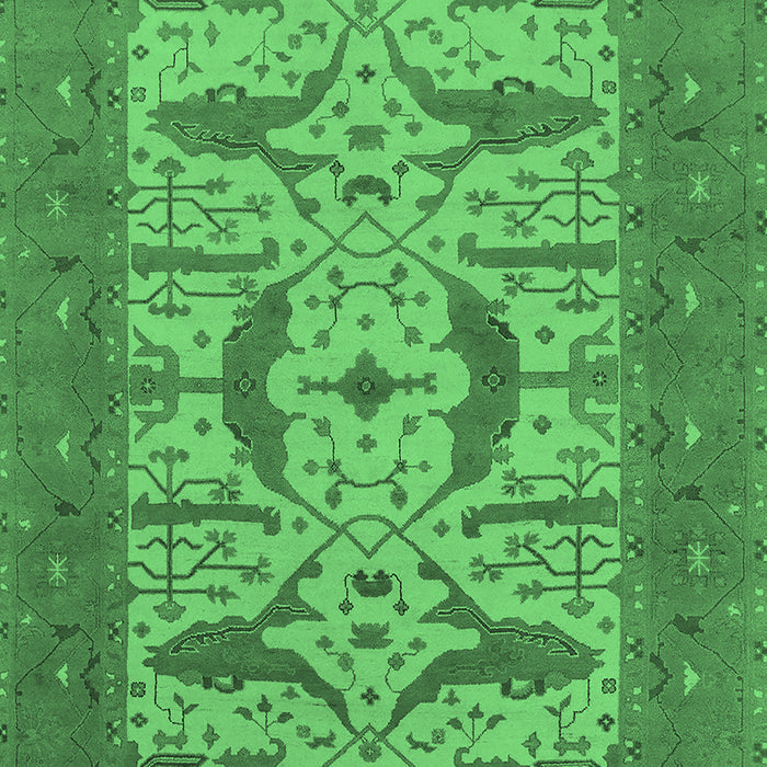 Oriental Emerald Green Industrial Rug, urb1653emgrn