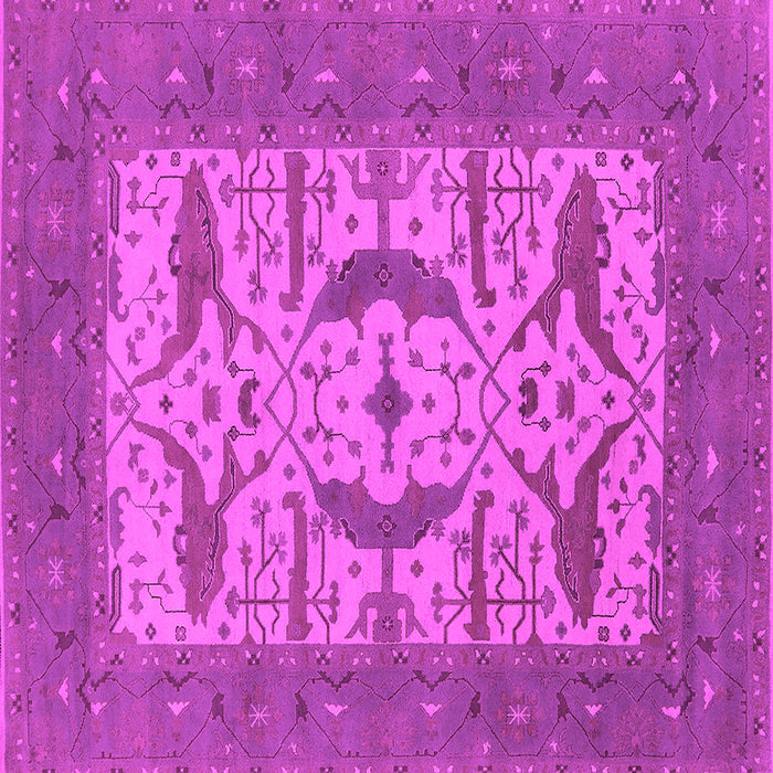 Square Machine Washable Oriental Pink Industrial Rug, wshurb1653pnk