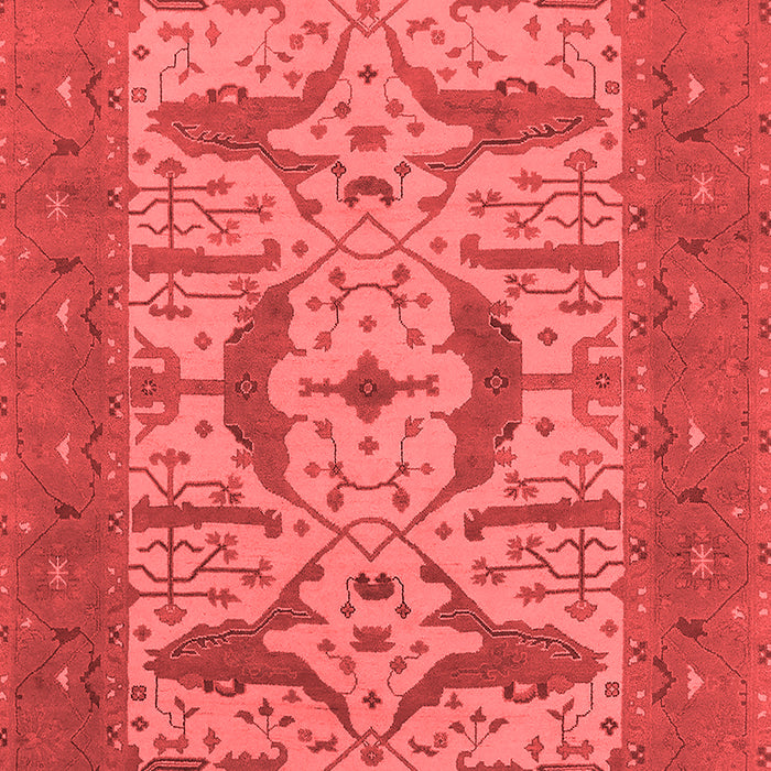 Machine Washable Oriental Red Industrial Rug, wshurb1653red