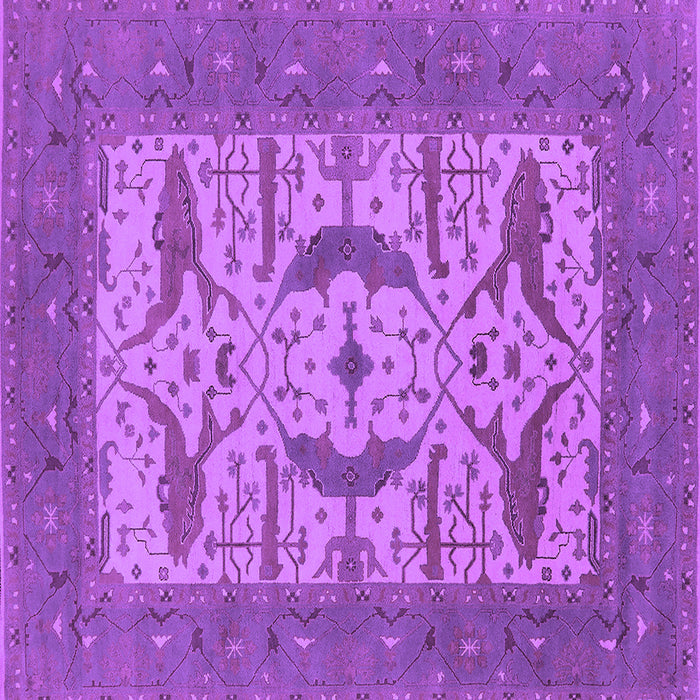 Square Machine Washable Oriental Purple Industrial Area Rugs, wshurb1653pur