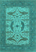 Oriental Turquoise Industrial Rug, urb1653turq