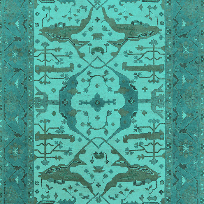 Oriental Turquoise Industrial Rug, urb1653turq