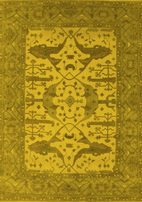 Oriental Yellow Industrial Rug, urb1654yw