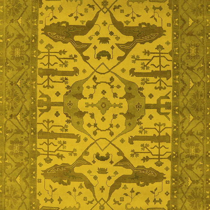 Oriental Yellow Industrial Rug, urb1654yw