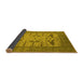 Sideview of Oriental Yellow Industrial Rug, urb1654yw