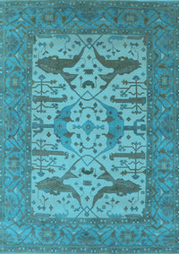 Oriental Light Blue Industrial Rug, urb1654lblu