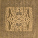 Square Oriental Brown Industrial Rug, urb1654brn