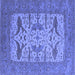 Square Oriental Blue Industrial Rug, urb1654blu