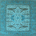 Square Oriental Light Blue Industrial Rug, urb1654lblu