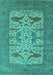 Oriental Turquoise Industrial Rug, urb1654turq