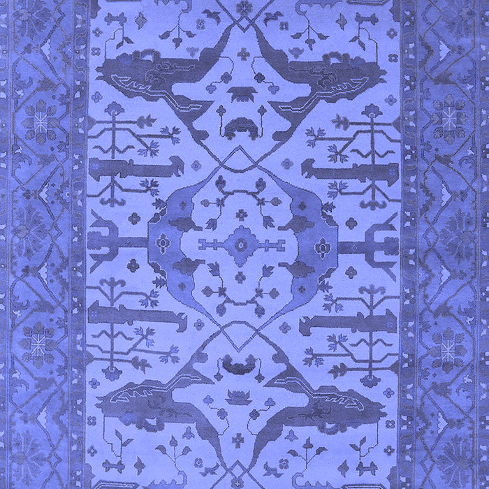 Machine Washable Oriental Blue Industrial Rug, wshurb1654blu
