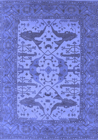 Oriental Blue Industrial Rug, urb1654blu