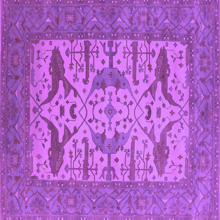 Square Machine Washable Oriental Purple Industrial Area Rugs, wshurb1654pur