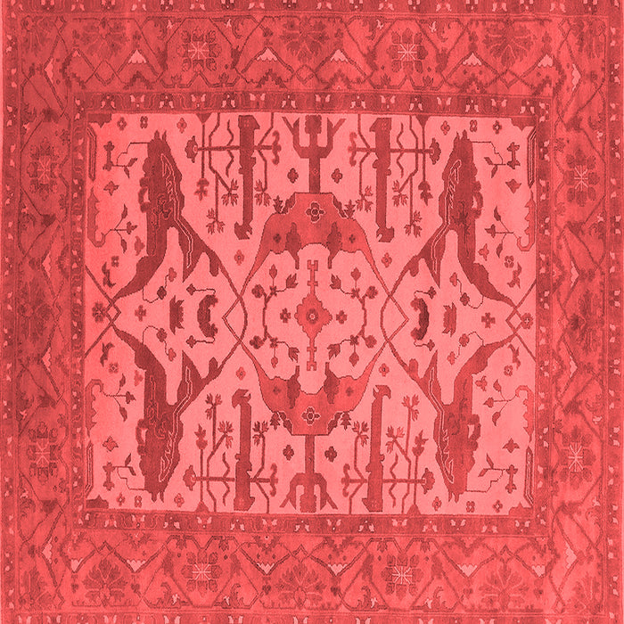 Machine Washable Oriental Red Industrial Rug, wshurb1654red