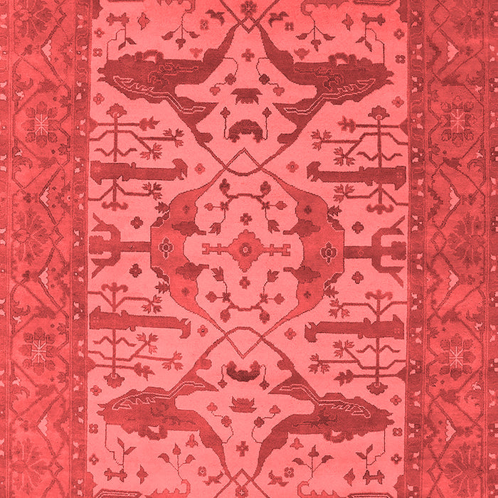 Machine Washable Oriental Red Industrial Rug, wshurb1654red