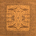 Square Oriental Orange Industrial Rug, urb1654org