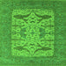 Square Oriental Green Industrial Rug, urb1654grn