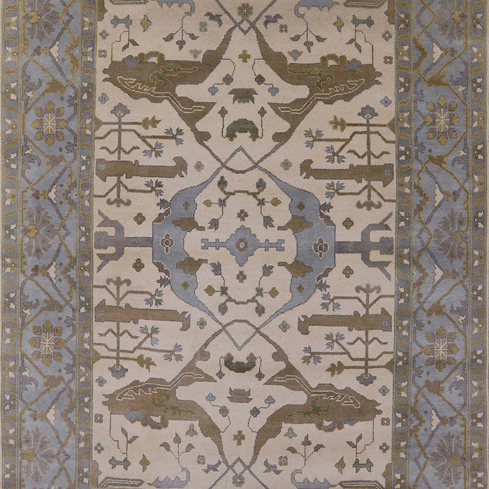 Mid-Century Modern Rosy Brown Pink Oriental Rug, urb1654