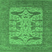 Square Oriental Emerald Green Industrial Rug, urb1654emgrn