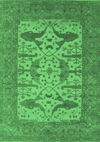 Oriental Emerald Green Industrial Rug, urb1654emgrn