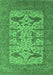 Oriental Emerald Green Industrial Rug, urb1654emgrn