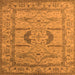 Square Oriental Orange Industrial Rug, urb1655org