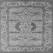 Square Machine Washable Oriental Gray Industrial Rug, wshurb1655gry