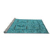 Sideview of Machine Washable Oriental Light Blue Industrial Rug, wshurb1655lblu