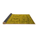 Sideview of Oriental Yellow Industrial Rug, urb1655yw