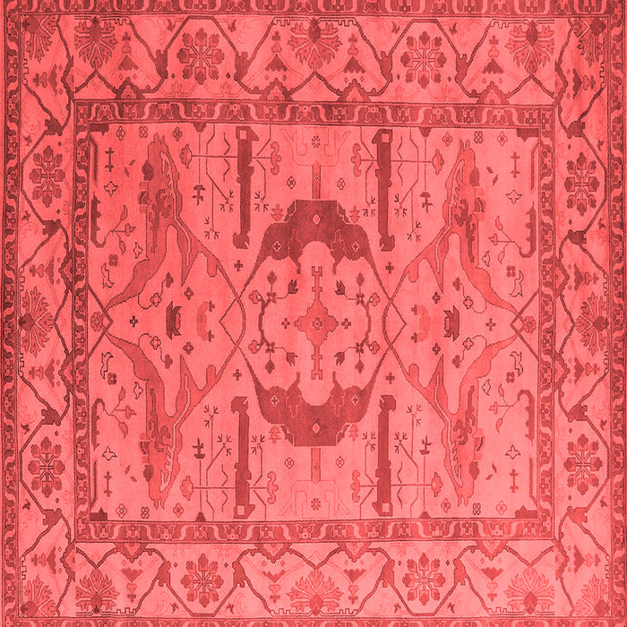 Machine Washable Oriental Red Industrial Rug, wshurb1655red