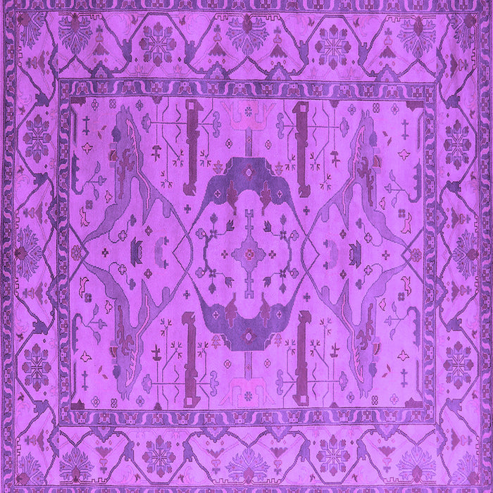 Square Machine Washable Oriental Purple Industrial Area Rugs, wshurb1655pur