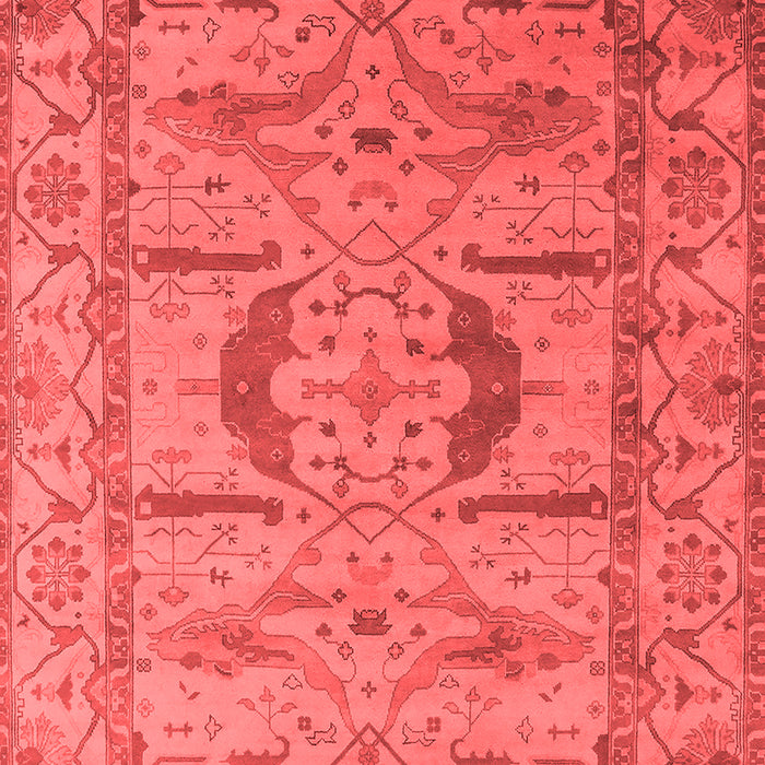Machine Washable Oriental Red Industrial Rug, wshurb1655red