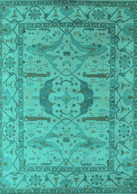 Oriental Turquoise Industrial Rug, urb1655turq