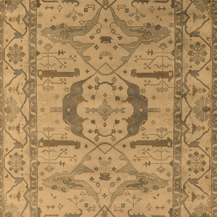 Machine Washable Oriental Brown Industrial Rug, wshurb1655brn