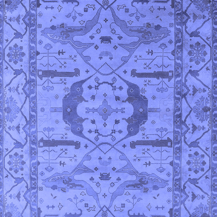 Machine Washable Oriental Blue Industrial Rug, wshurb1655blu