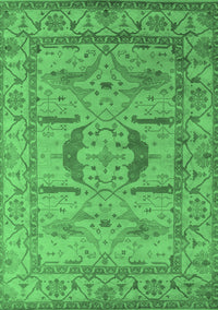 Oriental Emerald Green Industrial Rug, urb1655emgrn