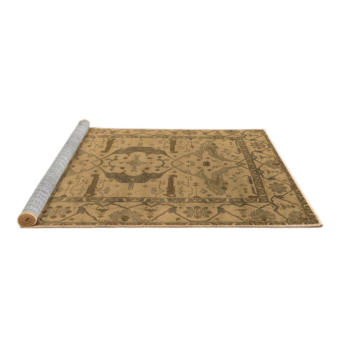 Sideview of Machine Washable Oriental Brown Industrial Rug, wshurb1655brn