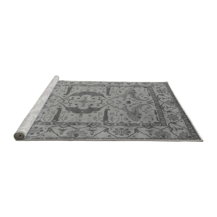 Sideview of Machine Washable Oriental Gray Industrial Rug, wshurb1655gry
