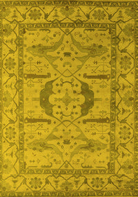 Oriental Yellow Industrial Rug, urb1655yw