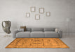 Machine Washable Oriental Orange Industrial Area Rugs in a Living Room, wshurb1655org