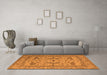 Machine Washable Oriental Orange Industrial Area Rugs in a Living Room, wshurb1656org