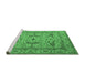 Sideview of Machine Washable Oriental Emerald Green Industrial Area Rugs, wshurb1656emgrn