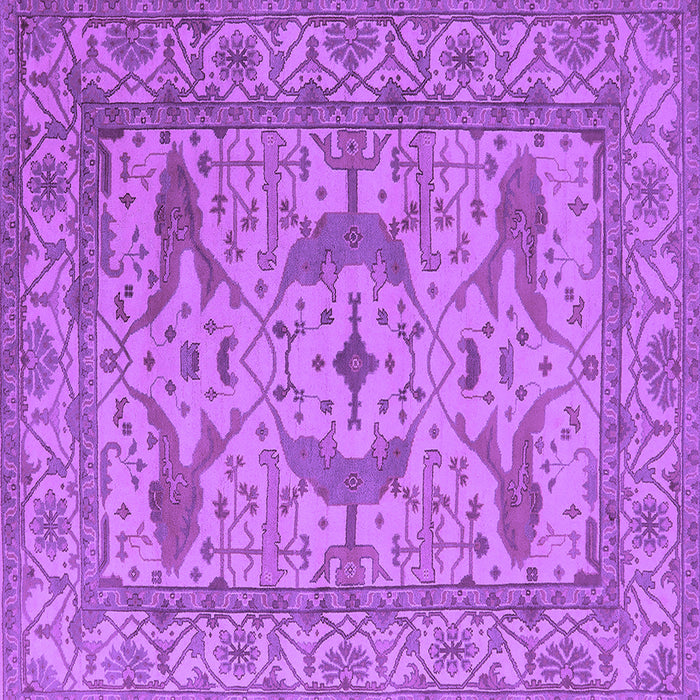 Square Machine Washable Oriental Purple Industrial Area Rugs, wshurb1656pur
