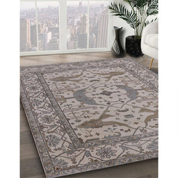 Machine Washable Industrial Modern Sandstone Brown Rug in a Family Room, wshurb1656